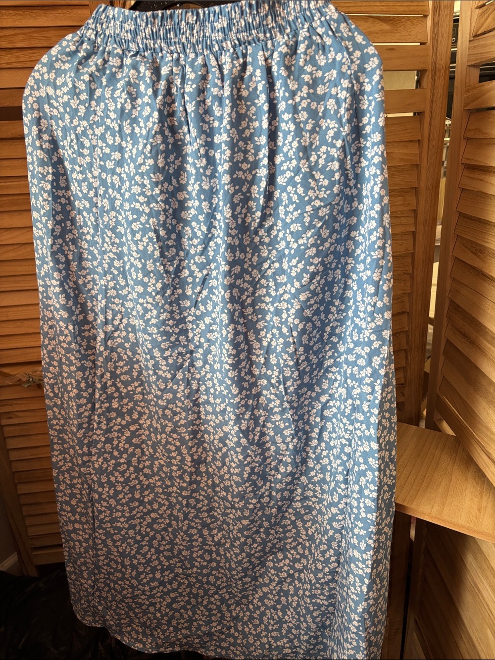 SHEIN Light Blue Floral Swimsuit Coverup Small